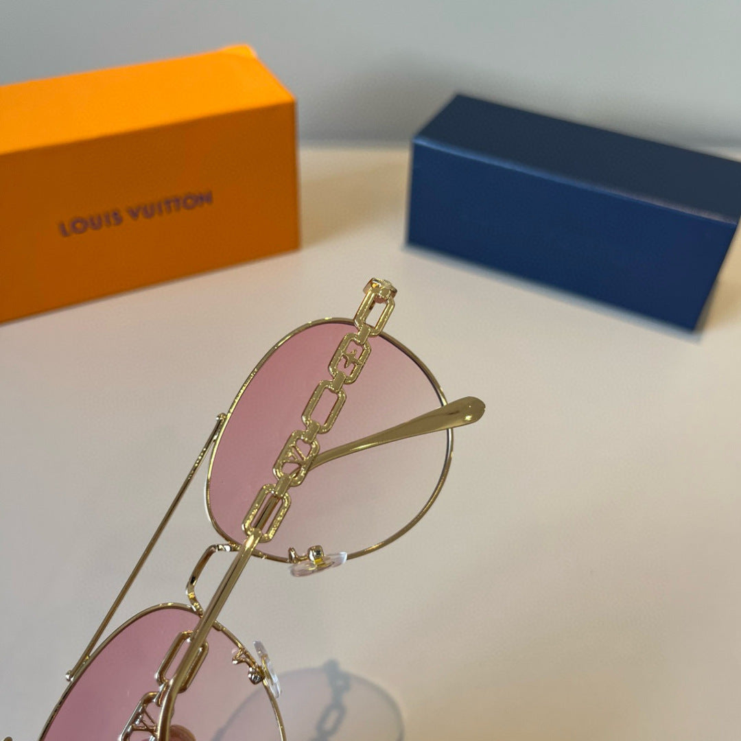 Louis Vuitton Metal Aviator Brown Lens Sunglasses for Men & Women - 866879 - detail image 6