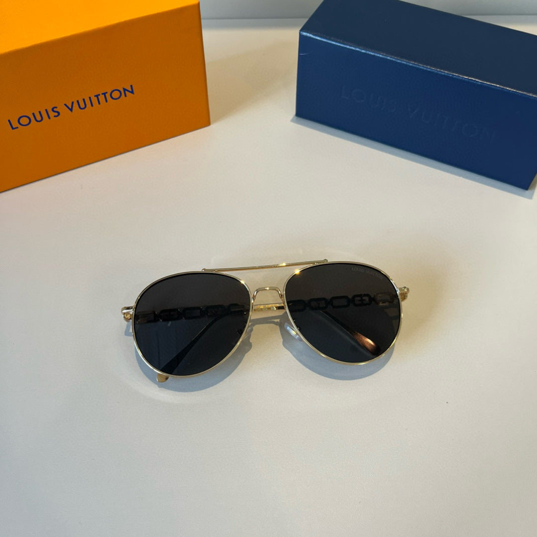 Louis Vuitton Metal Aviator Gold Lens Sunglasses for Men & Women - 866880 - detail image 5