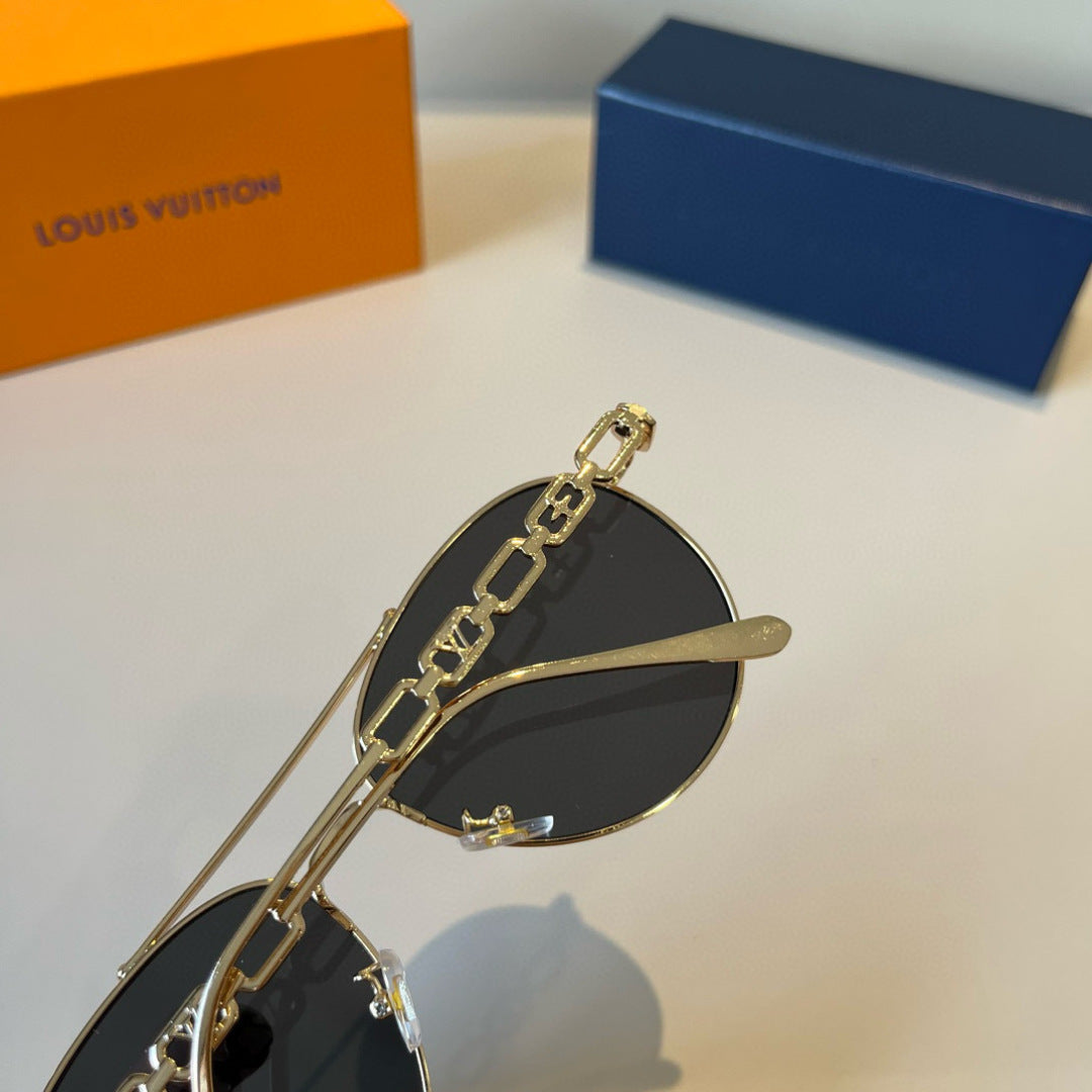 Louis Vuitton Metal Aviator Gold Lens Sunglasses for Men & Women - 866880 - detail image 9
