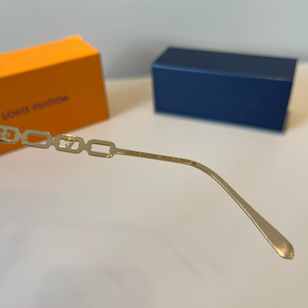 Louis Vuitton Metal Aviator Gold Lens Sunglasses for Men & Women - 866880 - detail image 10