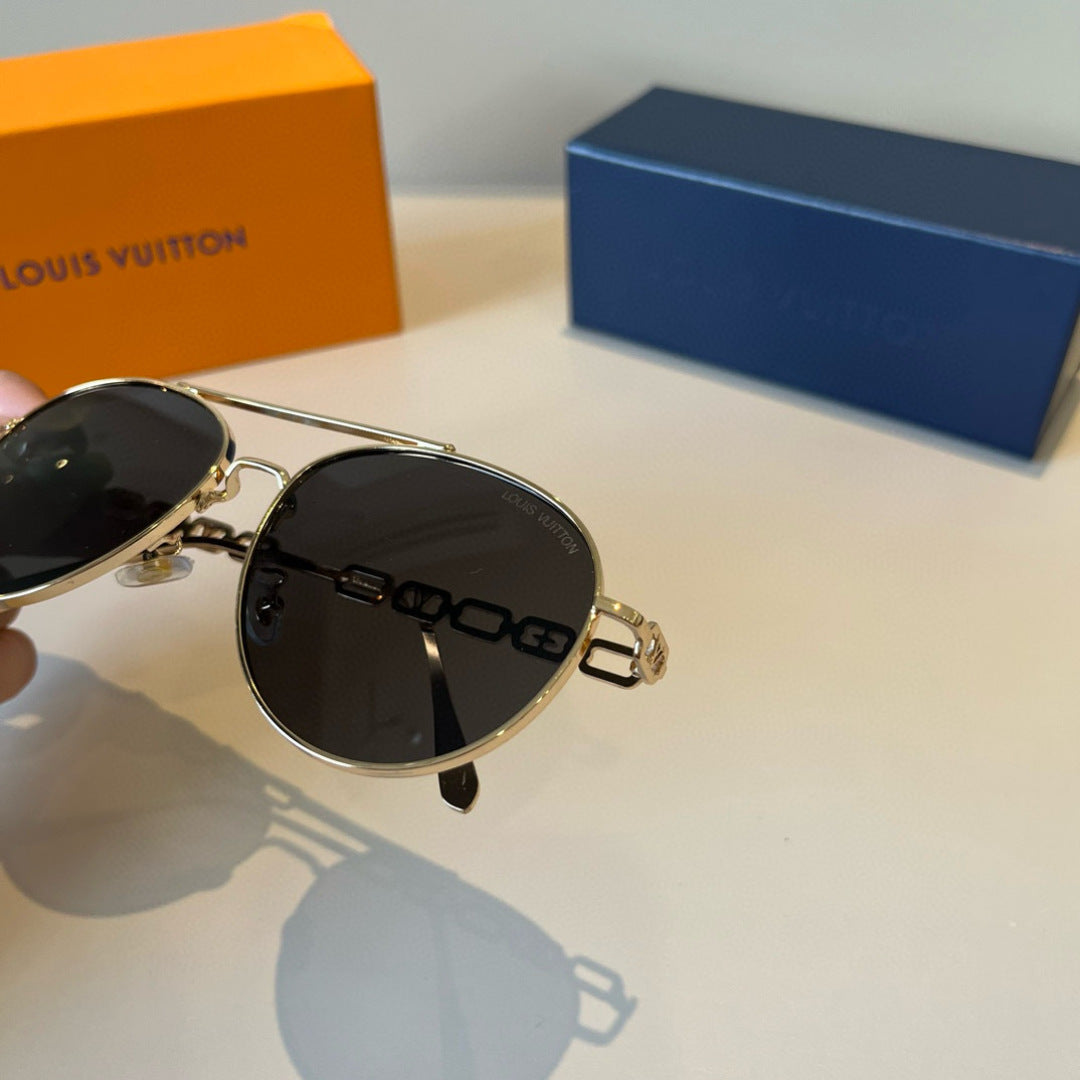 Louis Vuitton Metal Aviator Gold Lens Sunglasses for Men & Women - 866880 - detail image 6