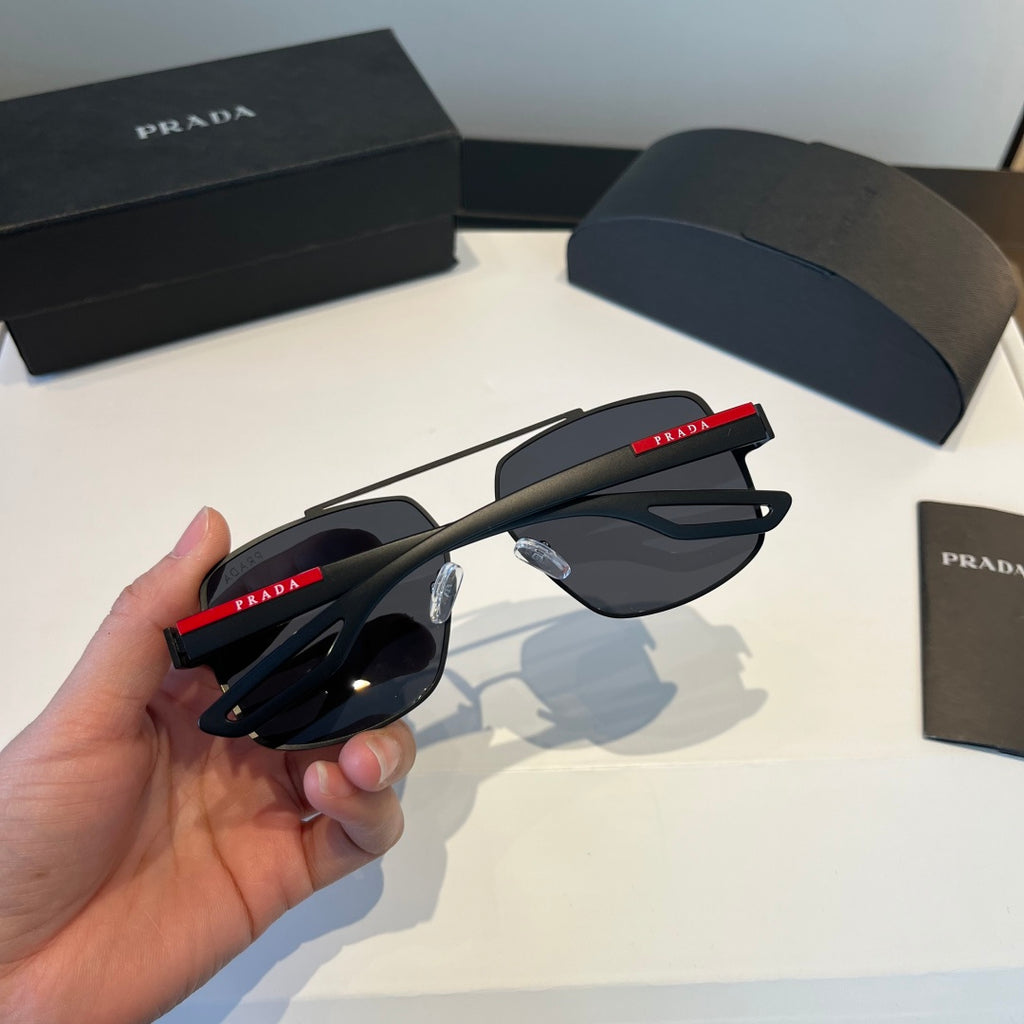 Prada Polarized Fashion Black Lens Sunglasses for Men - 432094 - detail image 7