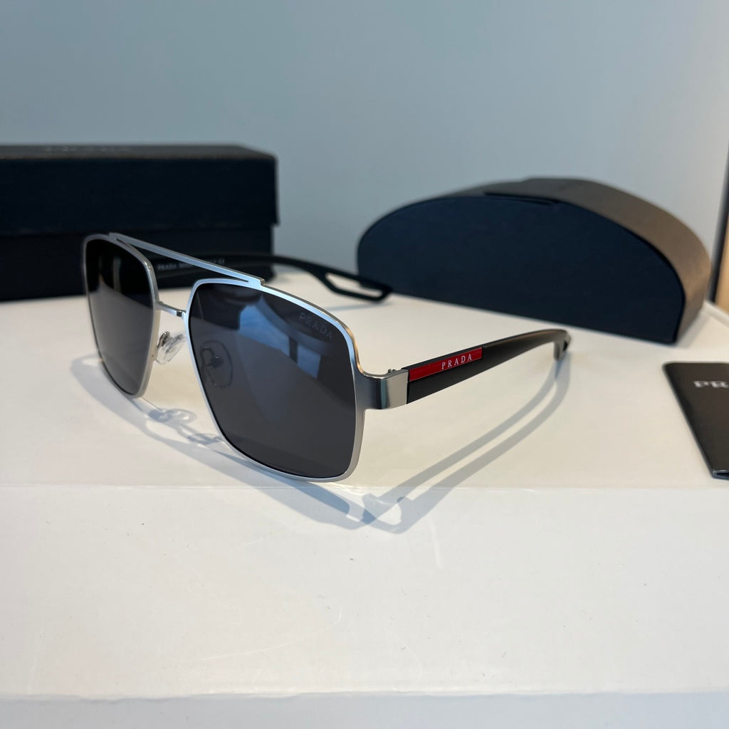 Prada Polarized Fashion Silver Lens Sunglasses for Men - 432095 - detail image 3