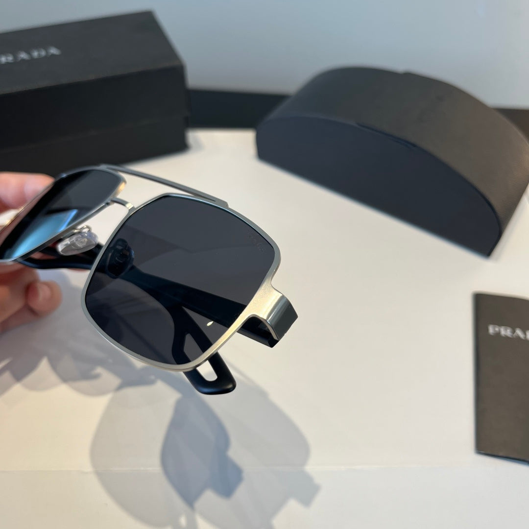 Prada Polarized Fashion Silver Lens Sunglasses for Men - 432095 - detail image 9