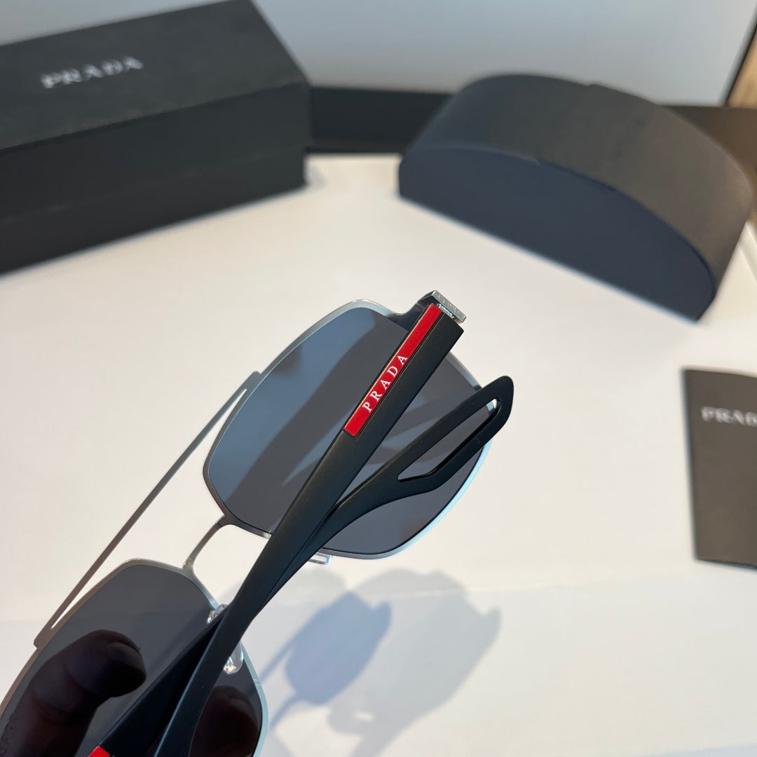 Prada Polarized Fashion Silver Lens Sunglasses for Men - 432095 - detail image 8