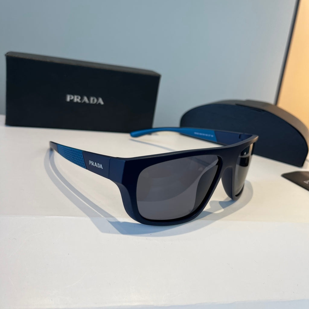 Prada Polarized Fashion Black Lens Sunglasses for Men - 432096