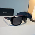 Prada Polarized Fashion Black Lens Sunglasses for Men - 432097