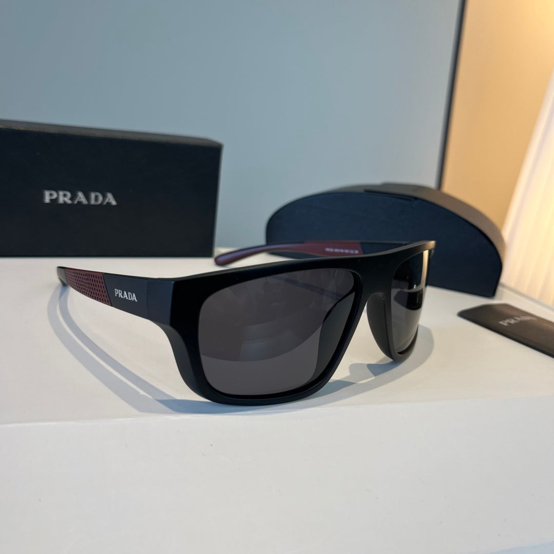 Prada Polarized Fashion Black Lens Sunglasses for Men - 432097