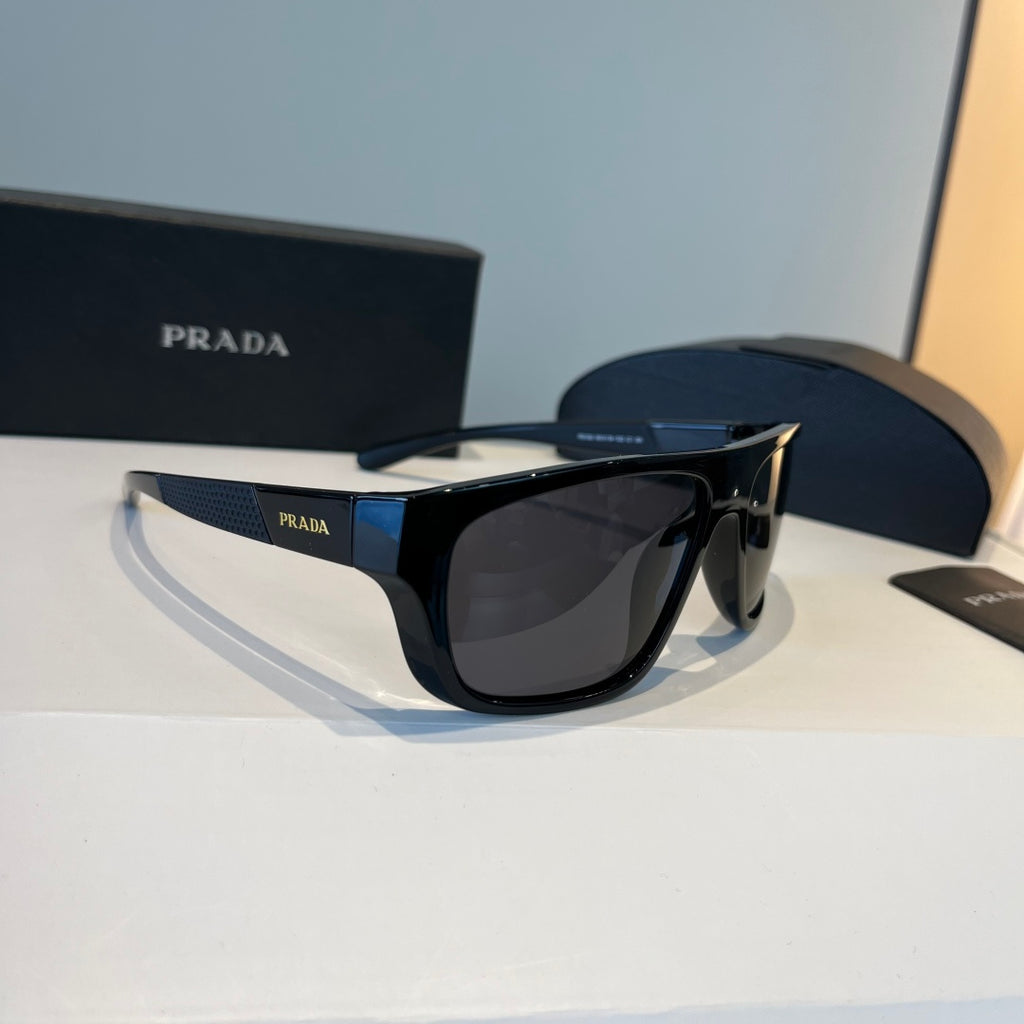 Prada Polarized Fashion Black Lens Sunglasses for Men - 432098