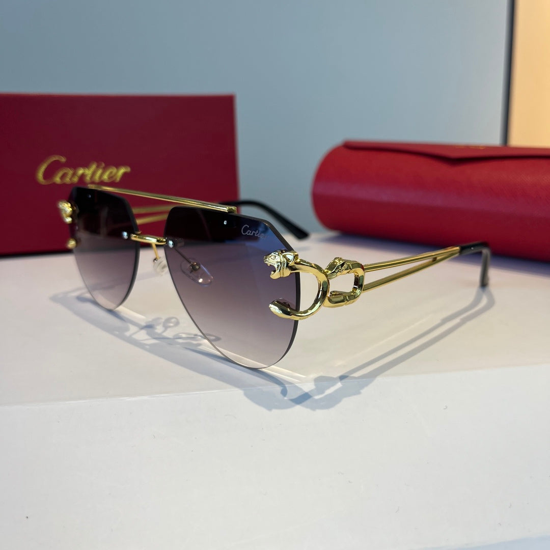 Cartier Lightweight Metal Rimless Silver Lens Sunglasses for Men & Wo - 449500 - detail image 3