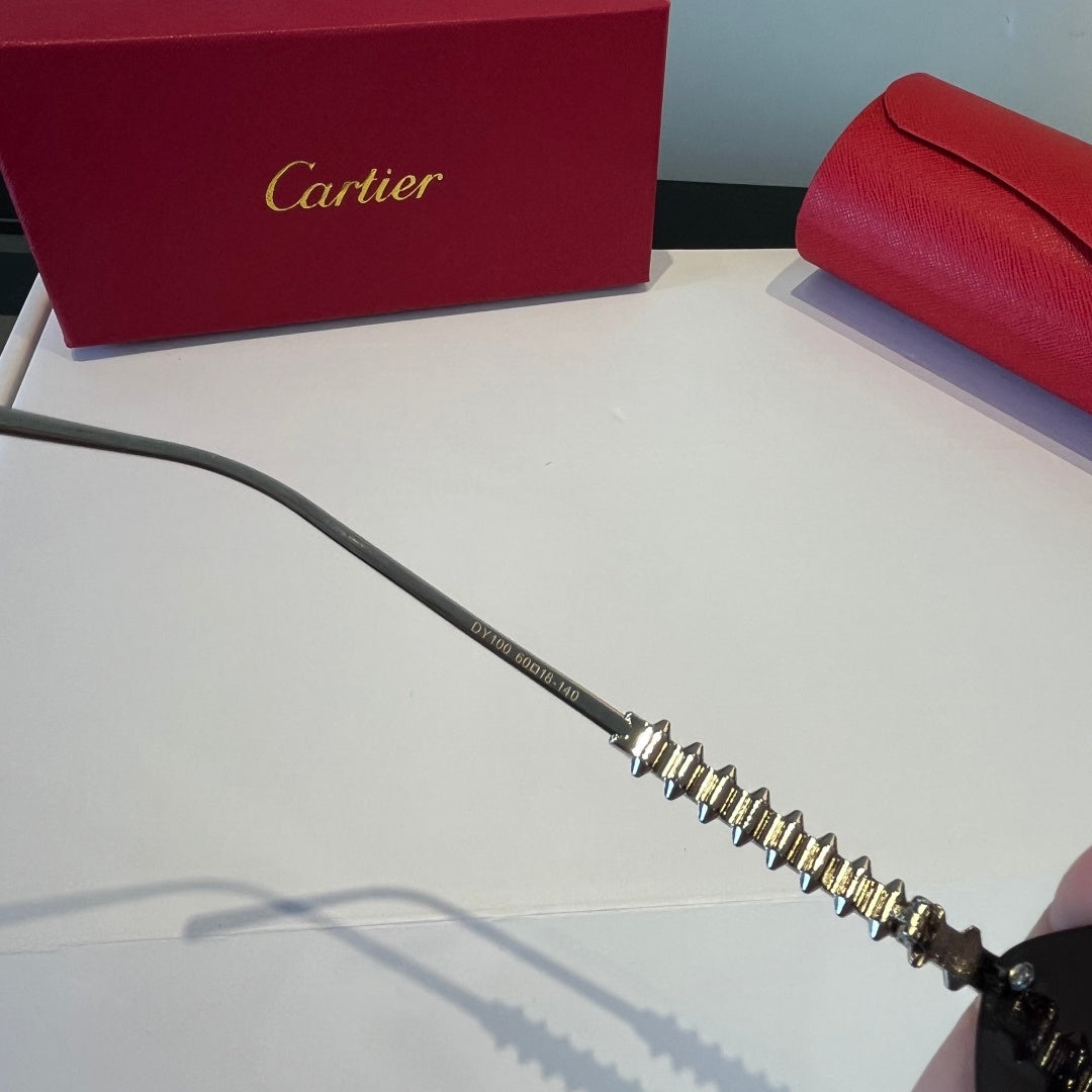 Cartier Lightweight Metal Rimless Silver Lens Sunglasses for Men & Wo - 867186 - detail image 7