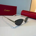 Cartier Lightweight Metal Rimless Silver Lens Sunglasses for Men & Wo - 867187