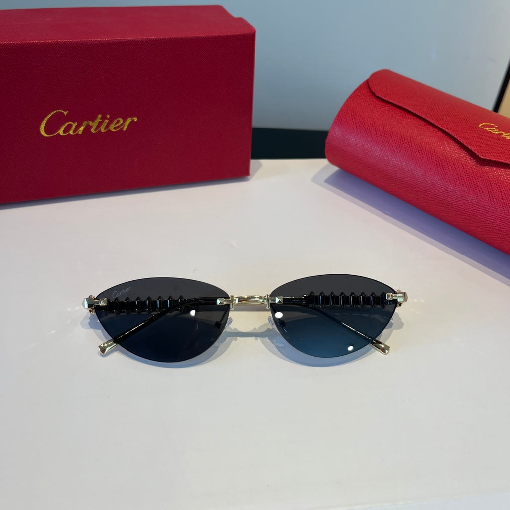 Cartier Lightweight Metal Rimless Silver Lens Sunglasses for Men & Wo - 867187 - detail image 6