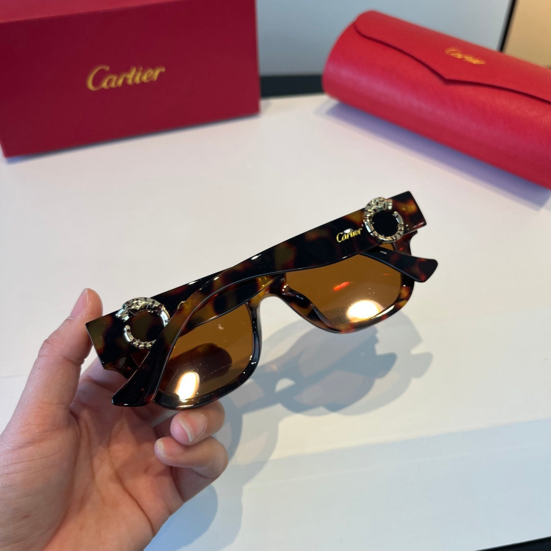 Cartier Lightweight Metal Rimless Black Lens Sunglasses for Men & Wom - 867166 - detail image 6