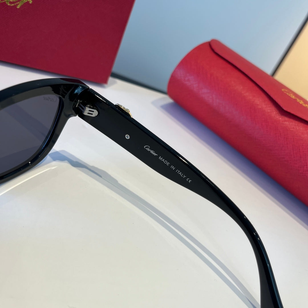 Cartier Lightweight Metal Rimless Black Lens Sunglasses for Men & Wom - 867167 - detail image 4