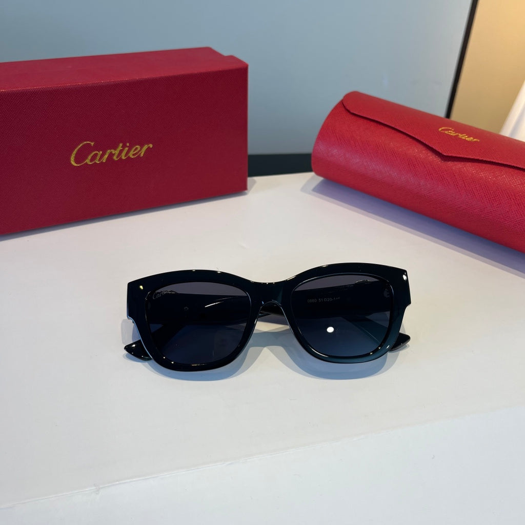 Cartier Lightweight Metal Rimless Black Lens Sunglasses for Men & Wom - 867167 - detail image 8