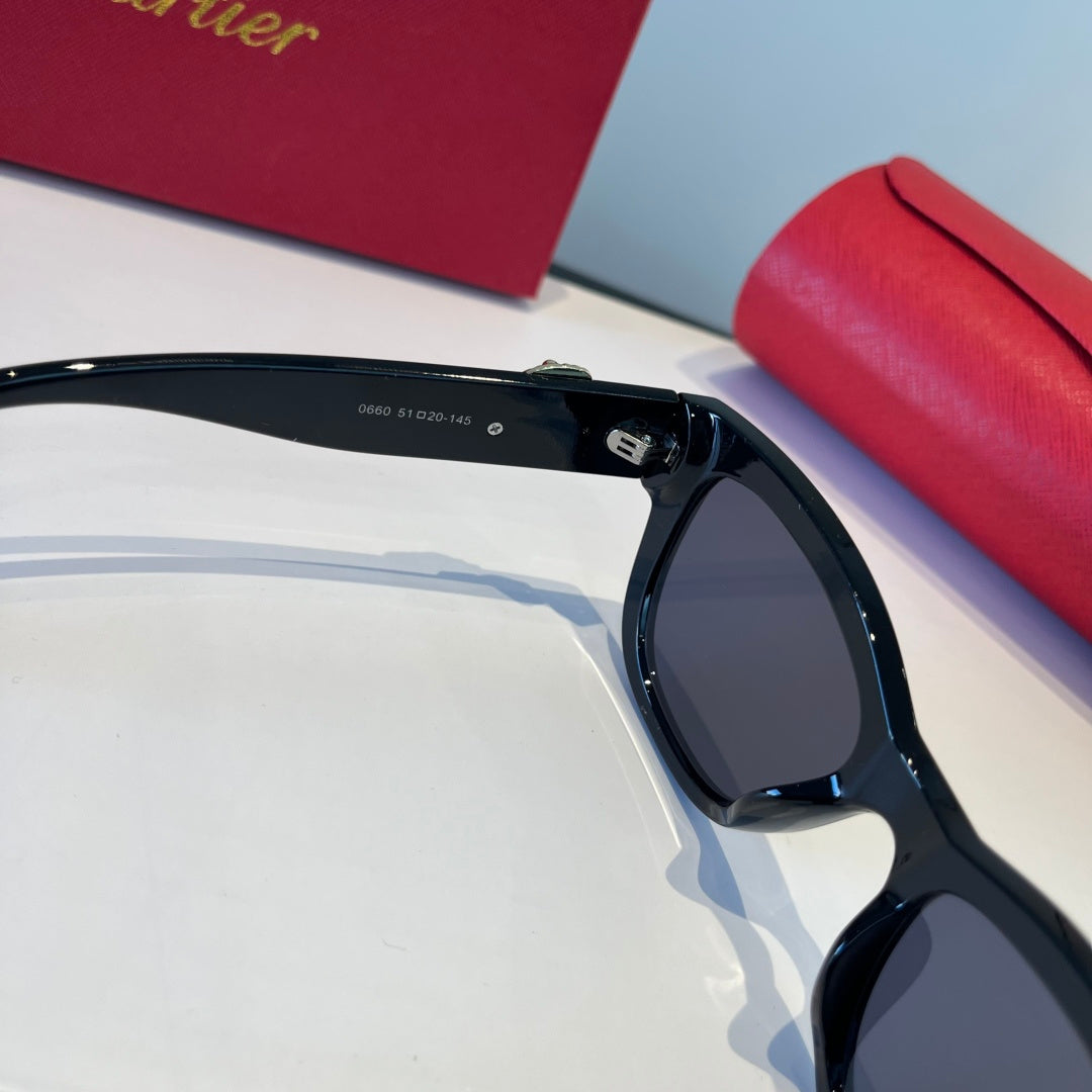 Cartier Lightweight Metal Rimless Black Lens Sunglasses for Men & Wom - 867167 - detail image 5