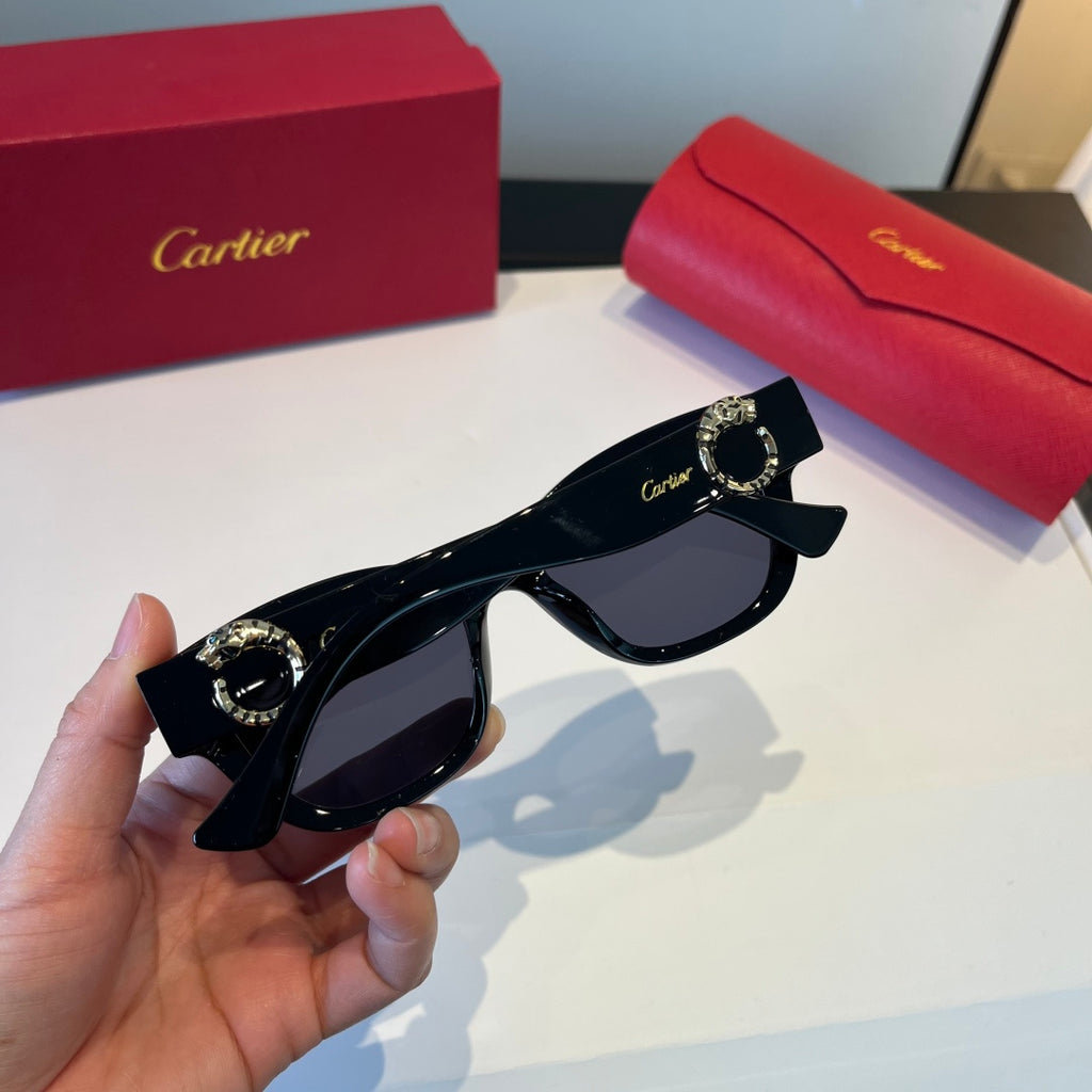 Cartier Lightweight Metal Rimless Black Lens Sunglasses for Men & Wom - 867167 - detail image 6
