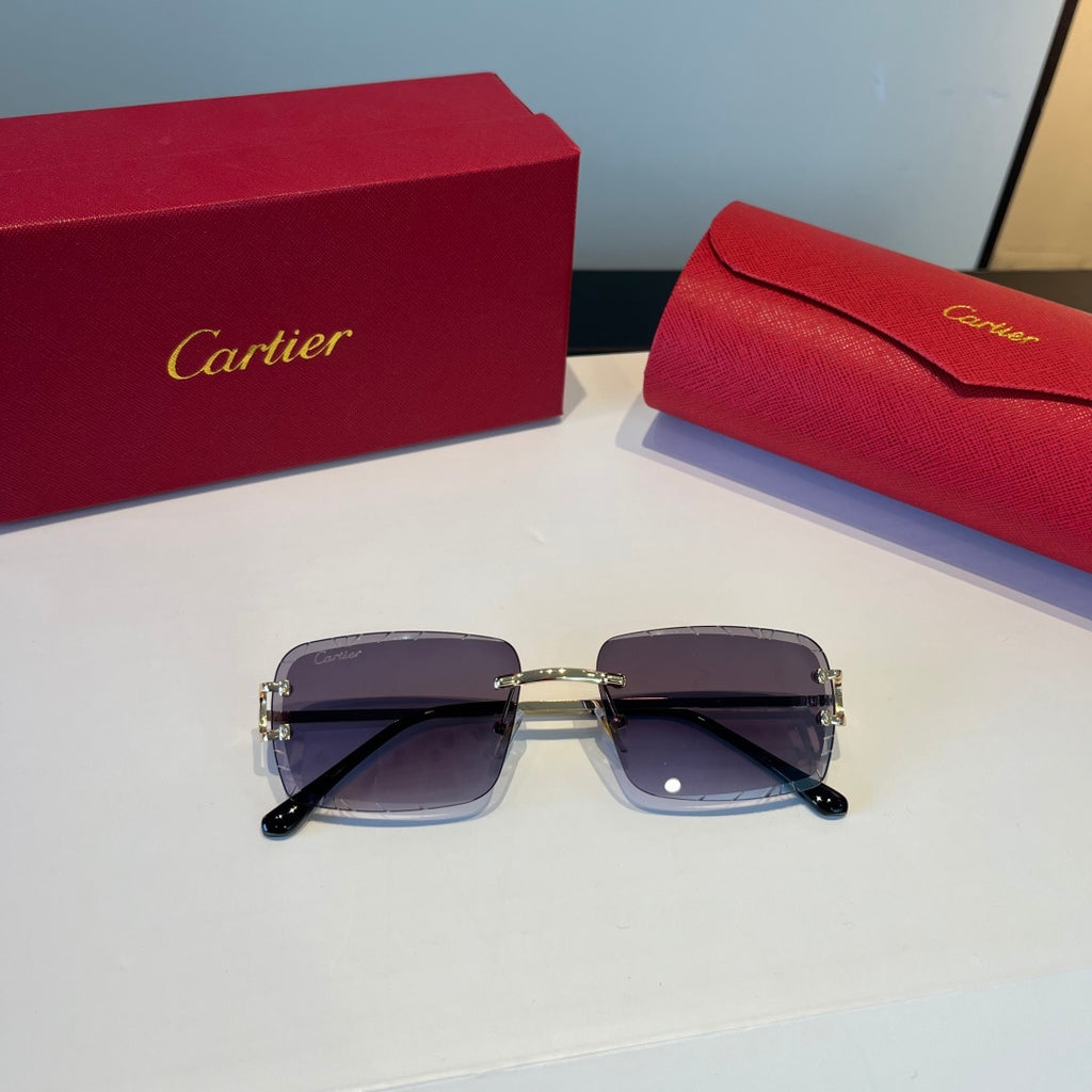 Cartier Lightweight Metal Rimless Silver Lens Sunglasses for Men & Wo - 867174 - detail image 8