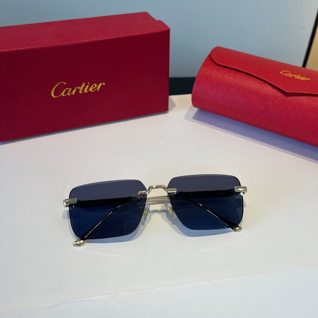 Cartier Lightweight Metal Rimless Red Lens Sunglasses for Men & Women - 998256 - detail image 8