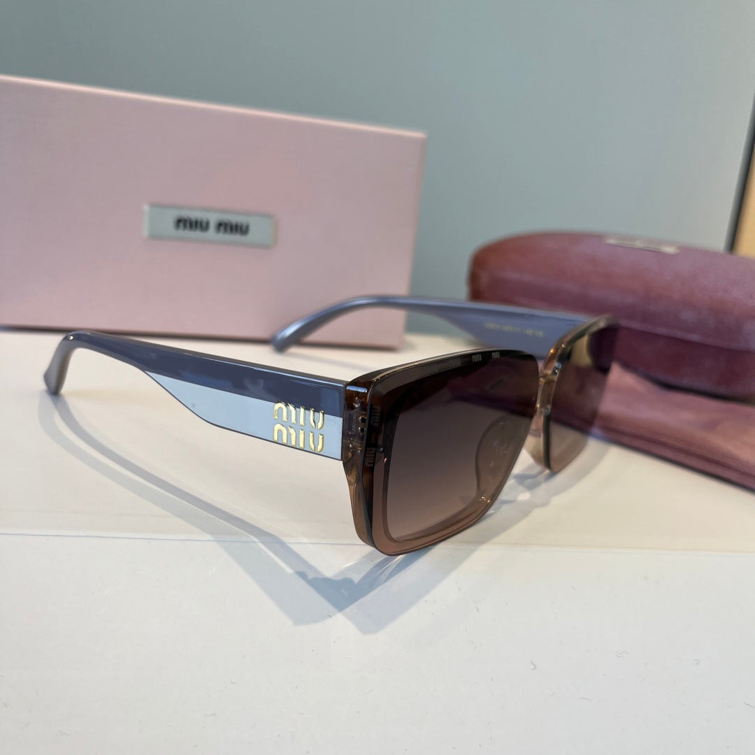 Miu Miu Fashion Black Lens Sunglasses for Men & Women - 383021