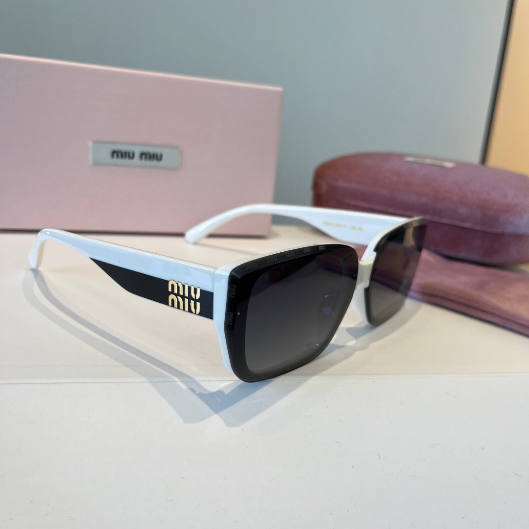 Miu Miu Fashion Black Lens Sunglasses for Men & Women - 383022
