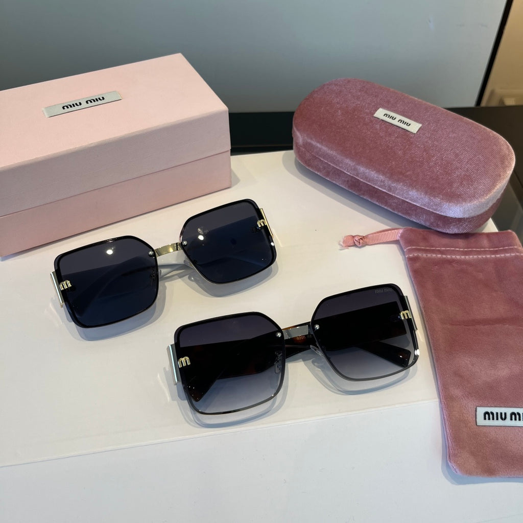 Miu Miu Lightweight Rimless Black Lens Sunglasses for Women - detail image 11