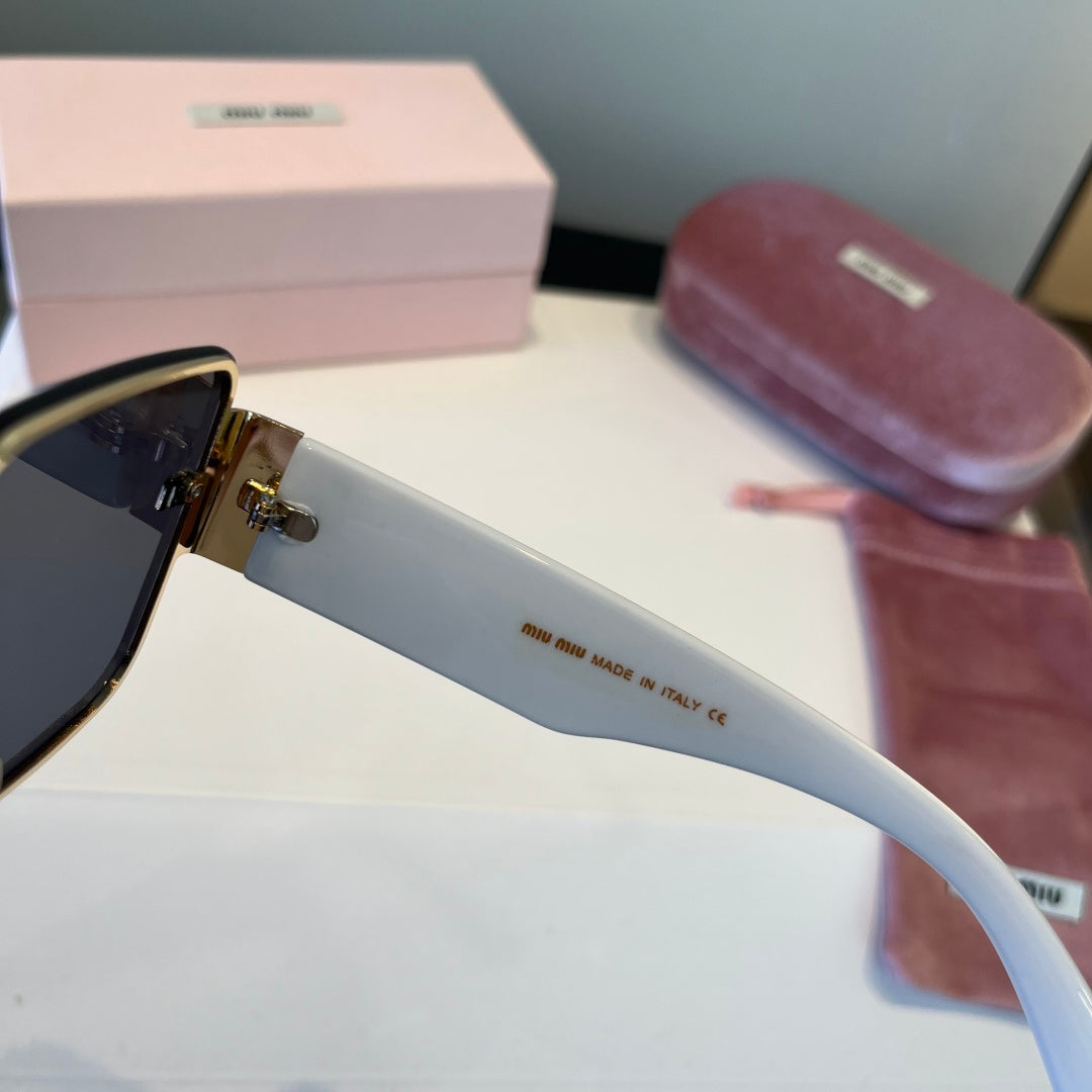 Miu Miu Lightweight Rimless Black Lens Sunglasses for Women - 432603 - detail image 5