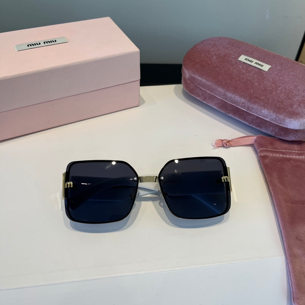 Miu Miu Lightweight Rimless Black Lens Sunglasses for Women - 432603 - detail image 10