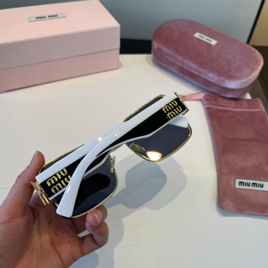 Miu Miu Lightweight Rimless Black Lens Sunglasses for Women - 432603 - detail image 7