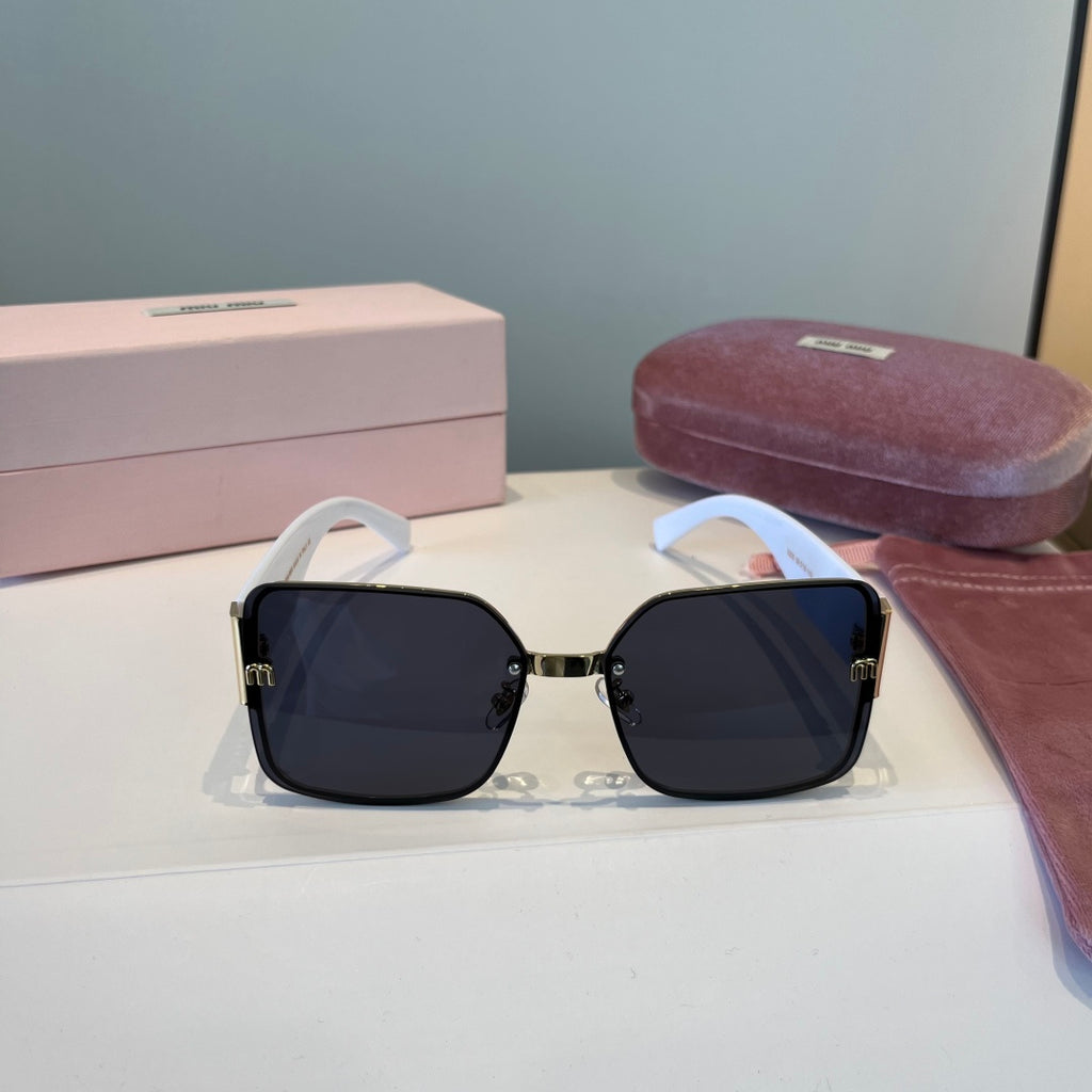 Miu Miu Lightweight Rimless Black Lens Sunglasses for Women - 432603 - detail image 2