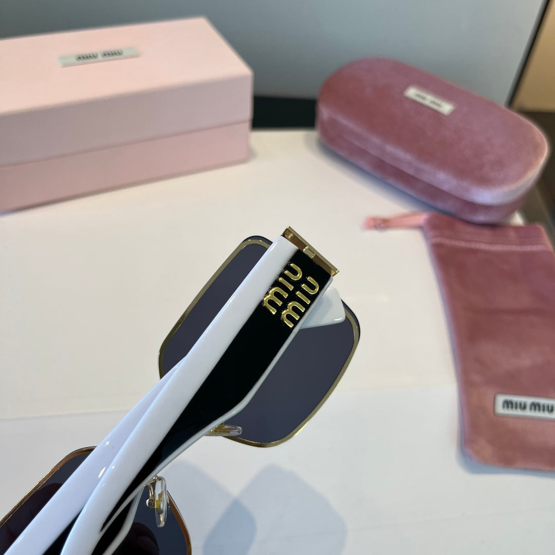 Miu Miu Lightweight Rimless Black Lens Sunglasses for Women - 432603 - detail image 8