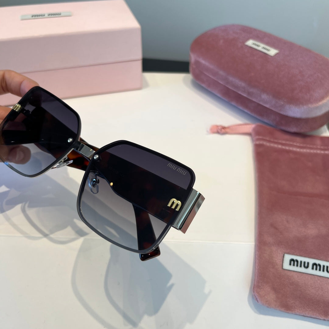 Miu Miu Lightweight Rimless Black Lens Sunglasses for Women - 432604 - detail image 9