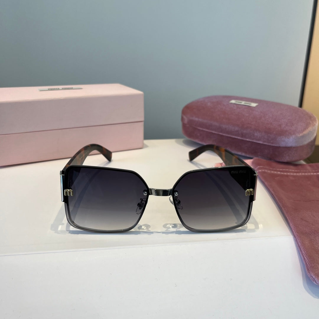 Miu Miu Lightweight Rimless Black Lens Sunglasses for Women - detail image 2