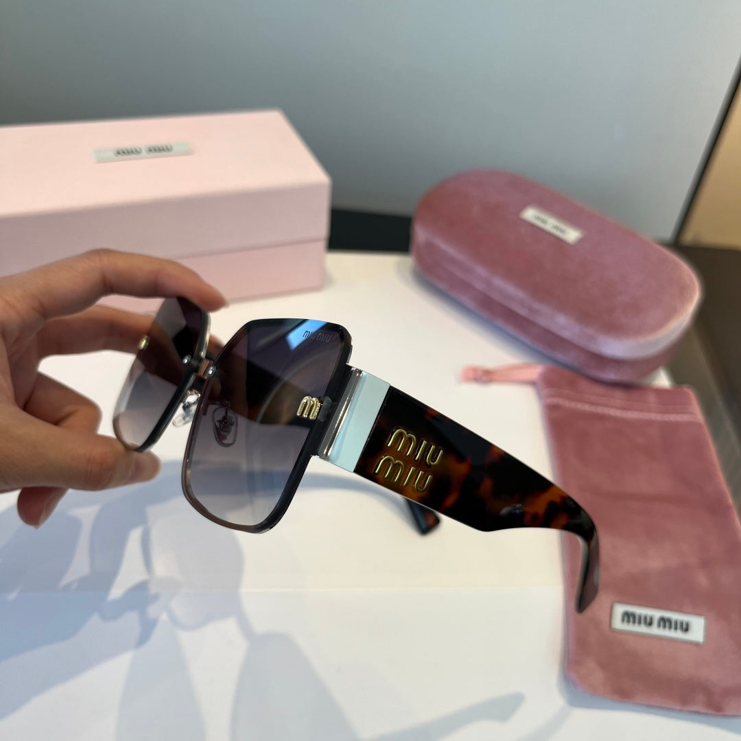 Miu Miu Lightweight Rimless Black Lens Sunglasses for Women - 432604 - detail image 4