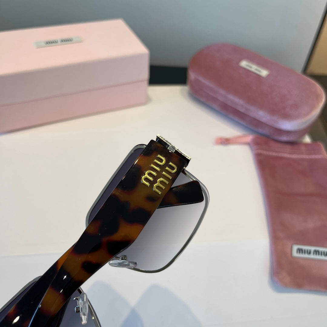 Miu Miu Lightweight Rimless Black Lens Sunglasses for Women - 432604 - detail image 8