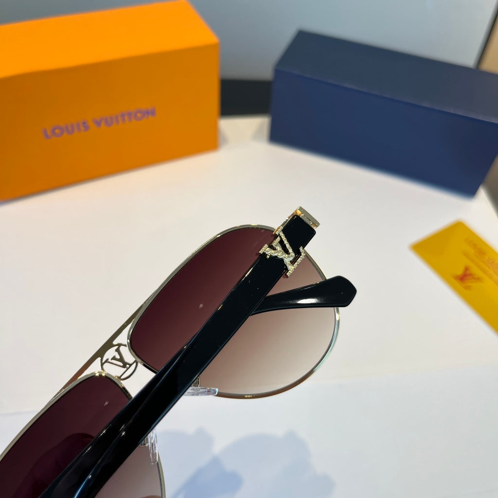 Louis Vuitton Metal Aviator Red Lens Sunglasses for Men & Women - 431144 - detail image 7