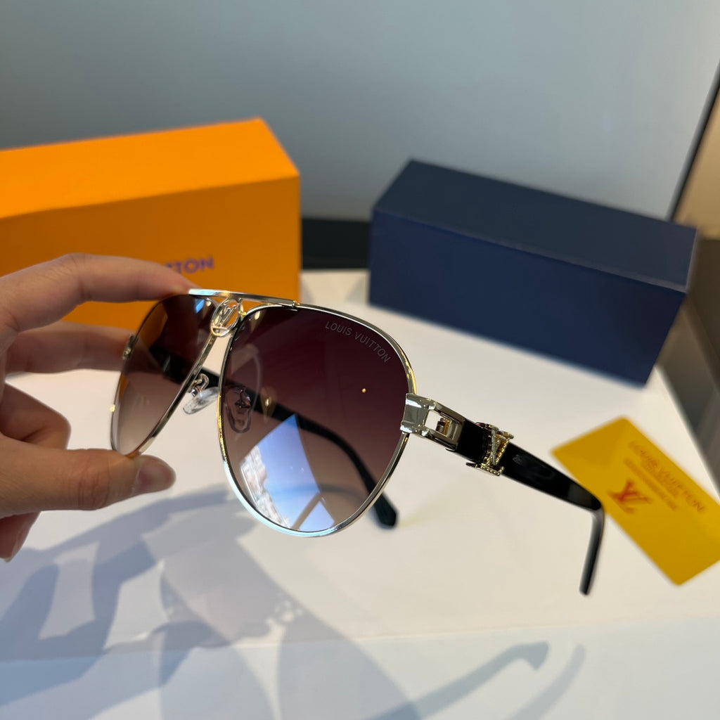 Louis Vuitton Metal Aviator Red Lens Sunglasses for Men & Women - 431144 - detail image 4