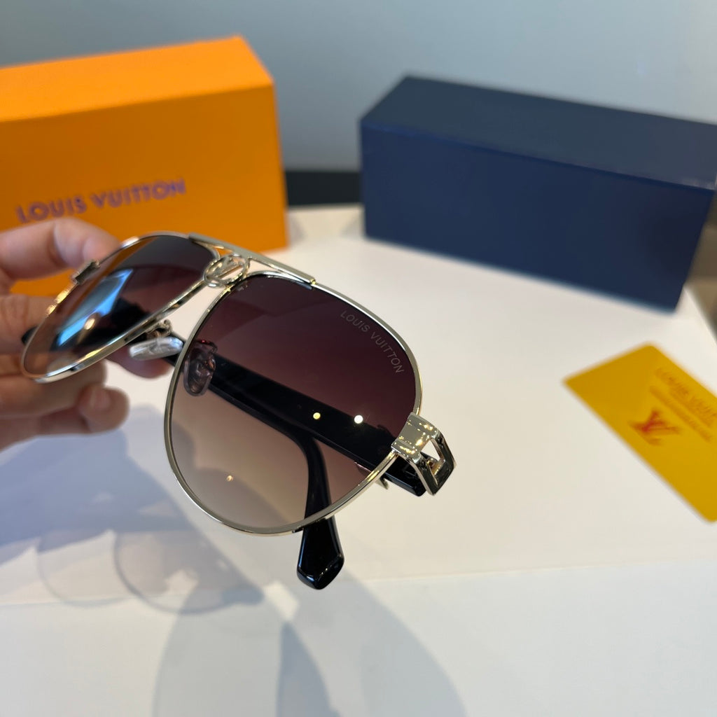 Louis Vuitton Metal Aviator Red Lens Sunglasses for Men & Women - 431144 - detail image 8