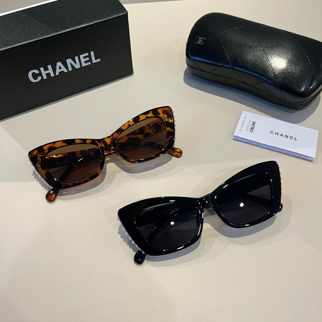 Chanel Cat-Eye Black Lens Sunglasses for Men & Women - 415264 - detail image 11