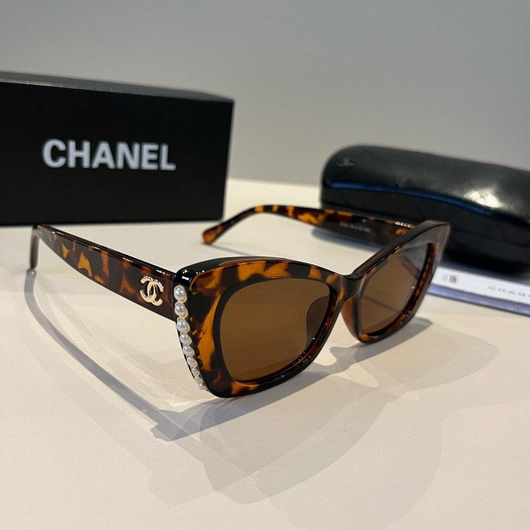 Chanel Cat-Eye Black Lens Sunglasses for Men & Women - 415264
