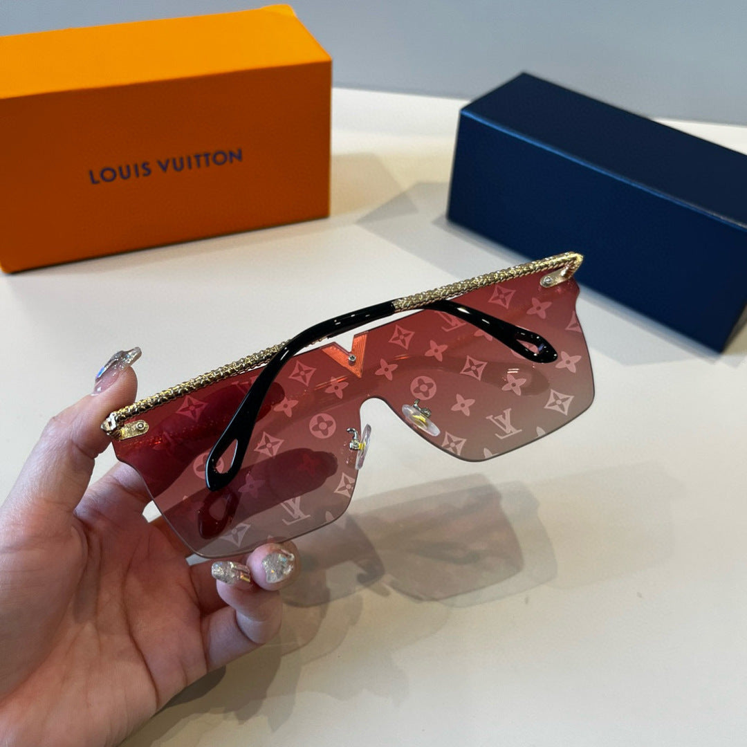 Louis Vuitton Metal Aviator Red Lens Sunglasses for Men & Women - 933807 - detail image 6