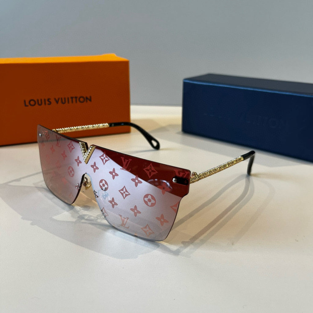 Louis Vuitton Metal Aviator Red Lens Sunglasses for Men & Women - 933807 - detail image 3