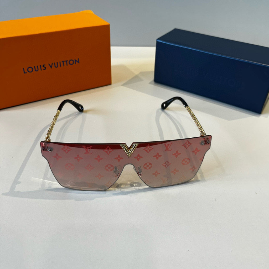 Louis Vuitton Metal Aviator Red Lens Sunglasses for Men & Women - 933807 - detail image 2