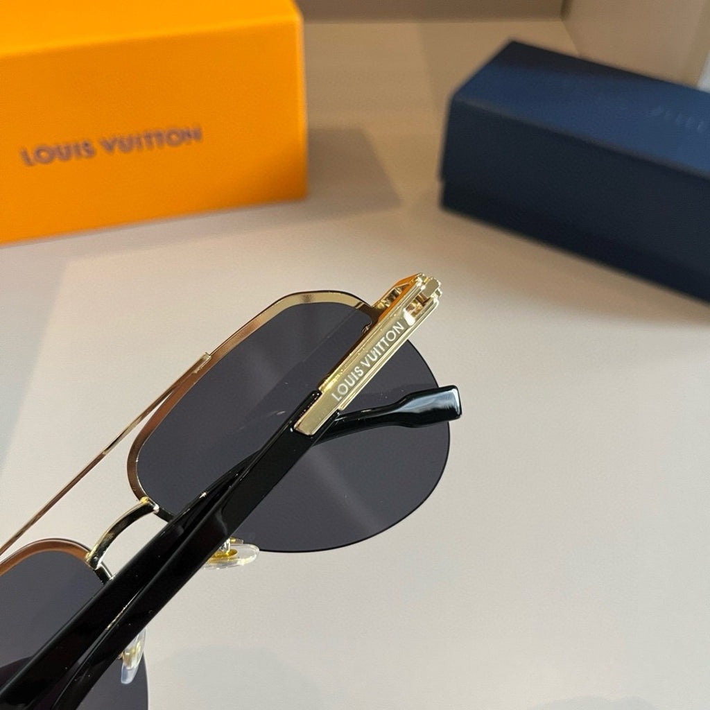 Louis Vuitton Metal Aviator Gold Lens Sunglasses for Men & Women - 933809 - detail image 8