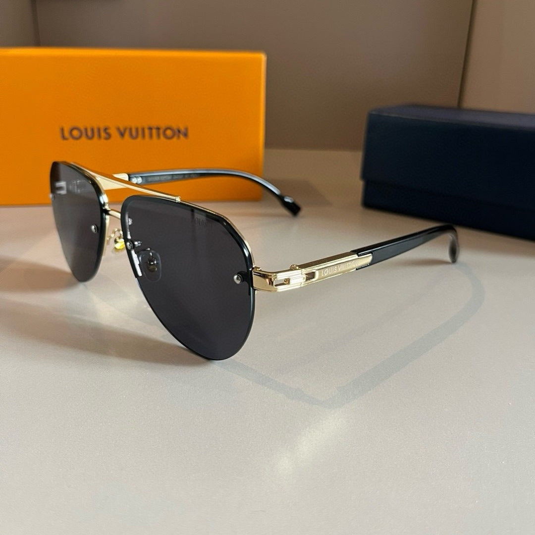 Louis Vuitton Metal Aviator Gold Lens Sunglasses for Men & Women - 933809 - detail image 3