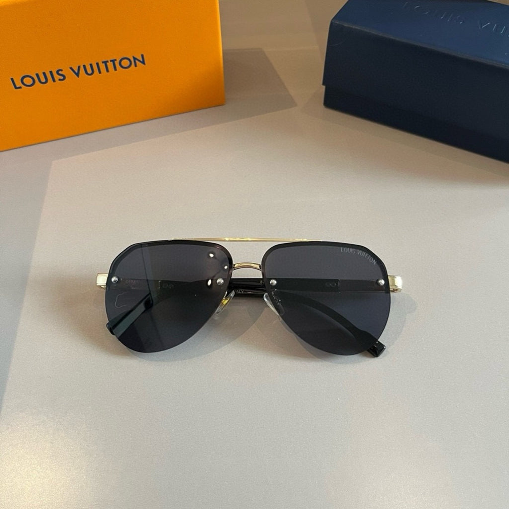 Louis Vuitton Metal Aviator Gold Lens Sunglasses for Men & Women - 933809 - detail image 6