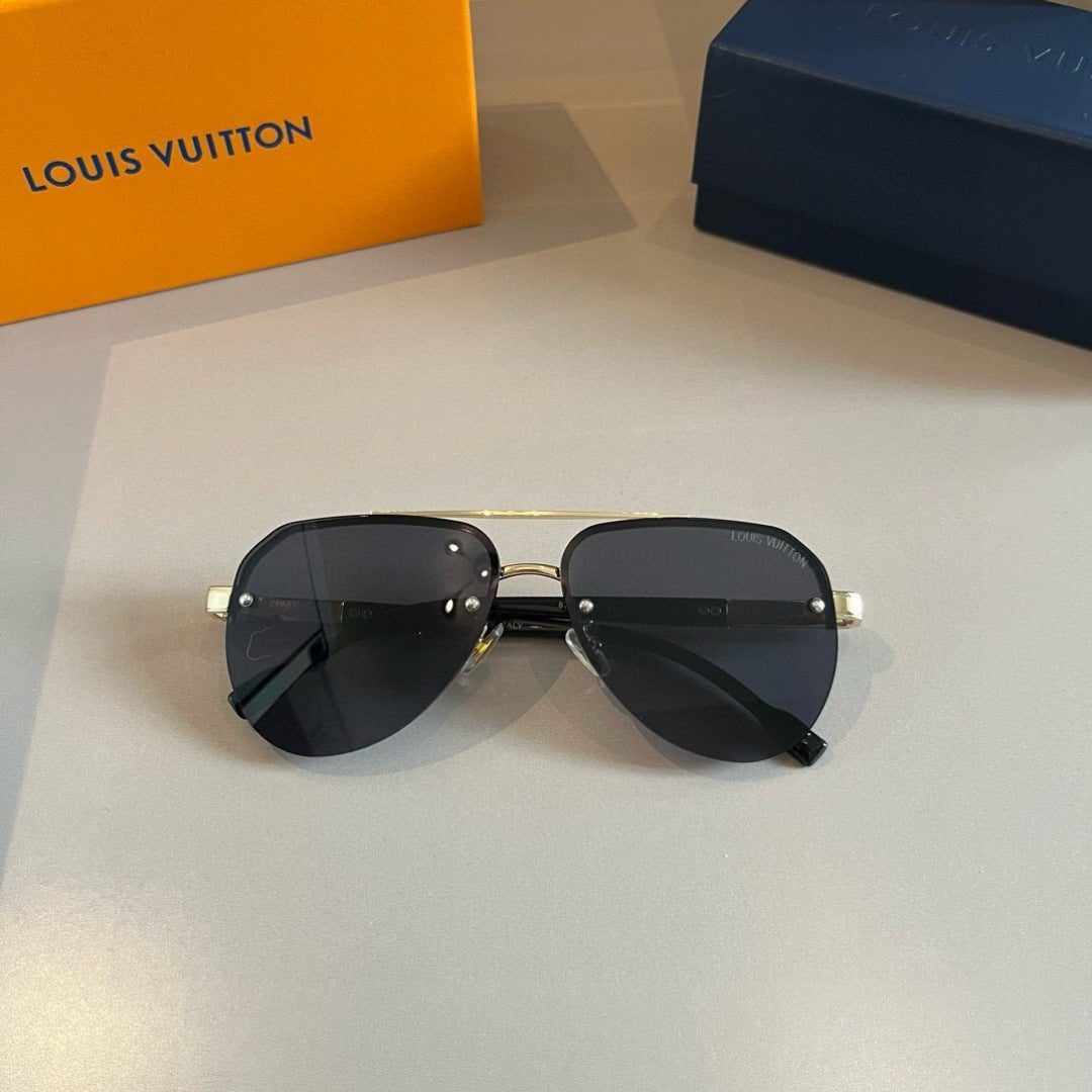 Louis Vuitton Metal Aviator Gold Lens Sunglasses for Men & Women - 933809 - detail image 6