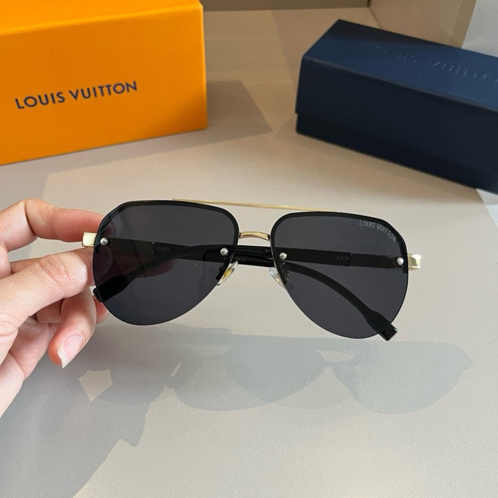 Louis Vuitton Metal Aviator Gold Lens Sunglasses for Men & Women - 933809 - detail image 5