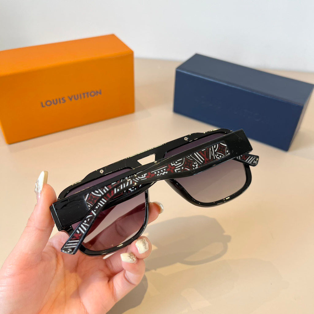Louis Vuitton Metal Fashion Black Lens Sunglasses for Men & Women - 933812 - detail image 7
